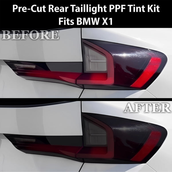 Fits BMW X1 2023-2026 Full Headlight Taillight Precut Smoked PPF Tint Kit Film Overlay  - Bogar Tech Designs
