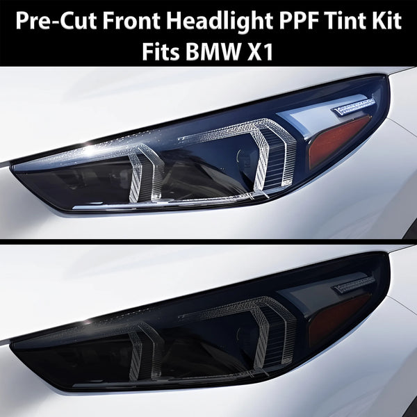 Fits BMW X1 2023-2026 Full Headlight Taillight Precut Smoked PPF Tint Kit Film Overlay  - Bogar Tech Designs