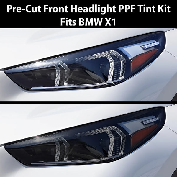 Fits BMW X1 2023-2026 Full Headlight Taillight Precut Smoked PPF Tint Kit Film Overlay  - Bogar Tech Designs