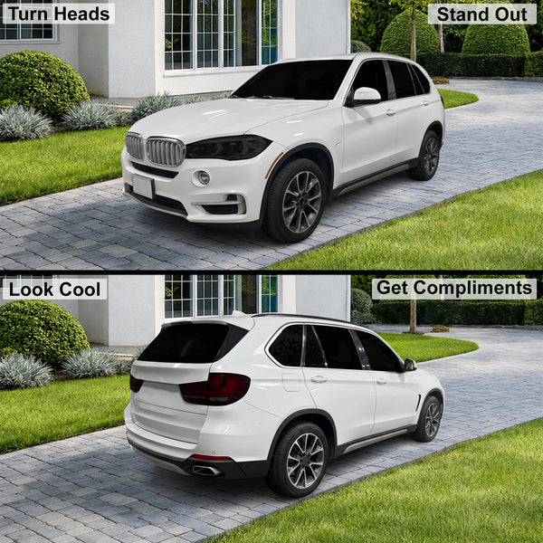 Fits BMW X5 2014-2018 Full Headlight Taillight Precut Smoked PPF Tint Kit Film Overlay  - Bogar Tech Designs