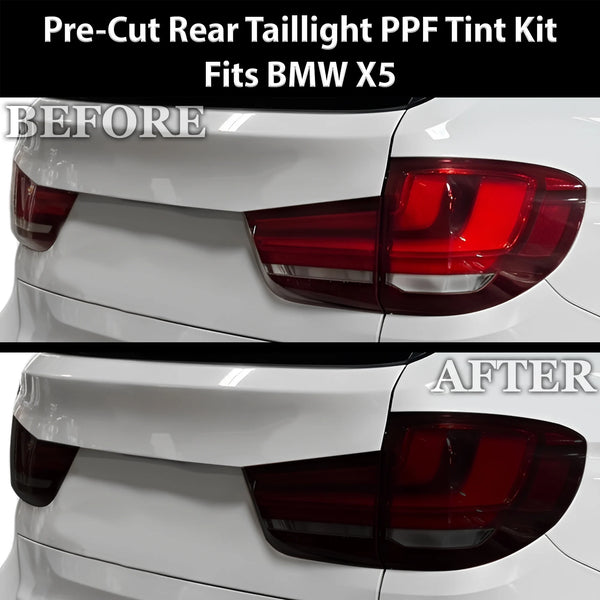 Fits BMW X5 2014-2018 Full Headlight Taillight Precut Smoked PPF Tint Kit Film Overlay  - Bogar Tech Designs