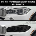 Fits BMW X5 2014-2018 Full Headlight Taillight Precut Smoked PPF Tint Kit Film Overlay  - Bogar Tech Designs