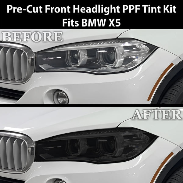 Fits BMW X5 2014-2018 Full Headlight Taillight Precut Smoked PPF Tint Kit Film Overlay  - Bogar Tech Designs