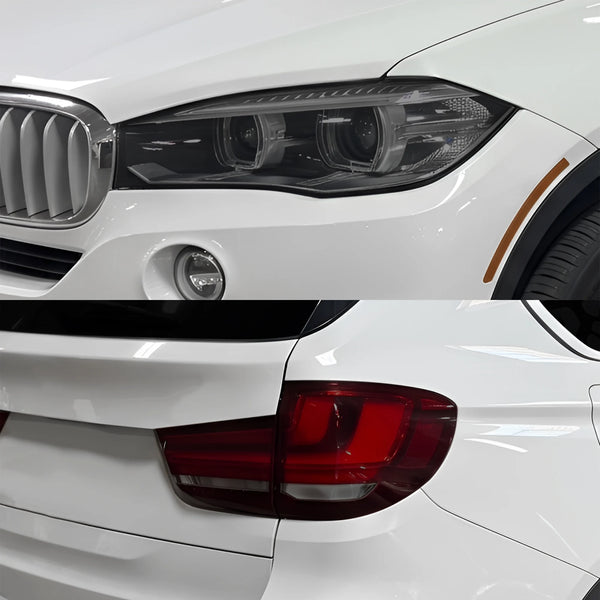 Fits BMW X5 2014-2018 Full Headlight Taillight Precut Smoked PPF Tint Kit Film Overlay  - Bogar Tech Designs