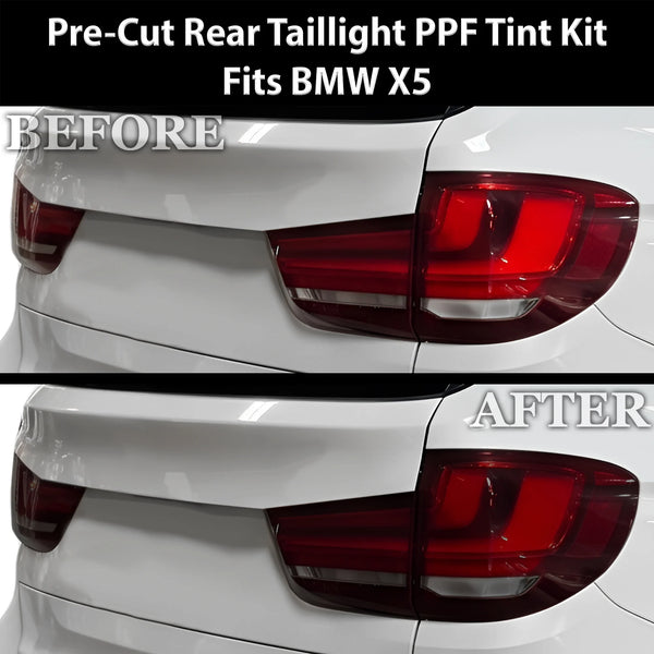 Fits BMW X5 2014-2018 Full Headlight Taillight Precut Smoked PPF Tint Kit Film Overlay  - Bogar Tech Designs