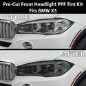 Fits BMW X5 2014-2018 Full Headlight Taillight Precut Smoked PPF Tint Kit Film Overlay  - Bogar Tech Designs