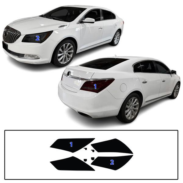 Fits Buick LaCrosse 2014-2016 Full Headlight Taillight Precut Smoked PPF Tint Kit Film Overlay  - Bogar Tech Designs
