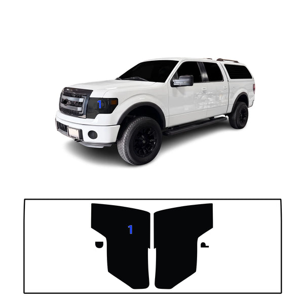 Fits Ford F-150 2009-2014 Full Headlight Taillight Precut Smoked PPF Tint Kit Film Overlay  - Bogar Tech Designs