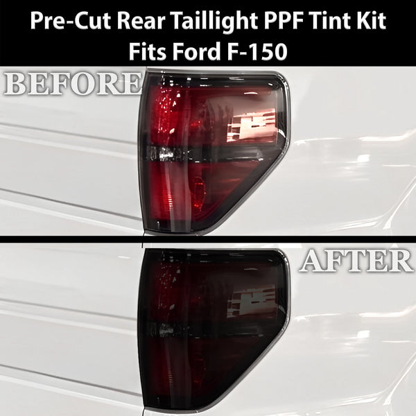 Fits Ford F-150 2009-2014 Full Headlight Taillight Precut Smoked PPF Tint Kit Film Overlay  - Bogar Tech Designs