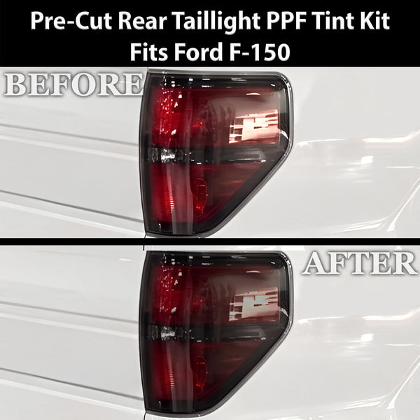Fits Ford F-150 2009-2014 Full Headlight Taillight Precut Smoked PPF Tint Kit Film Overlay  - Bogar Tech Designs