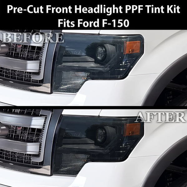Fits Ford F-150 2009-2014 Full Headlight Taillight Precut Smoked PPF Tint Kit Film Overlay  - Bogar Tech Designs