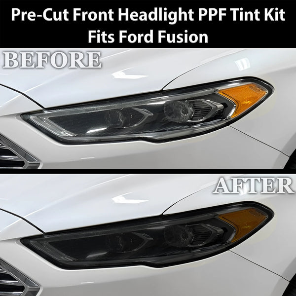 Fits Ford Fusion 2013-2020 Full Headlight Taillight Precut Smoked PPF Tint Kit Film Overlay  - Bogar Tech Designs