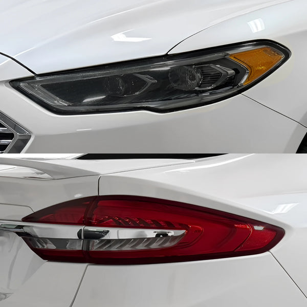 Fits Ford Fusion 2013-2020 Full Headlight Taillight Precut Smoked PPF Tint Kit Film Overlay  - Bogar Tech Designs