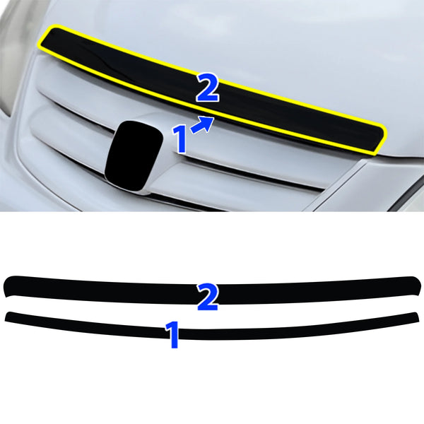 Fits Honda Civic 2001-2005 Vinyl Chrome Delete Grille Blackout Decal Stickers Overlay Film - Bogar Tech Designs