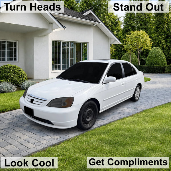 Fits Honda Civic 2001-2005 Full Headlight Taillight Precut Smoked PPF Tint Kit Film Overlay  - Bogar Tech Designs