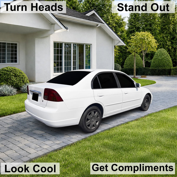 Fits Honda Civic 2001-2005 Full Headlight Taillight Precut Smoked PPF Tint Kit Film Overlay  - Bogar Tech Designs
