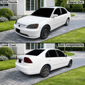 Fits Honda Civic 2001-2005 Full Headlight Taillight Precut Smoked PPF Tint Kit Film Overlay  - Bogar Tech Designs