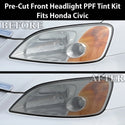 Fits Honda Civic 2001-2005 Full Headlight Taillight Precut Smoked PPF Tint Kit Film Overlay  - Bogar Tech Designs