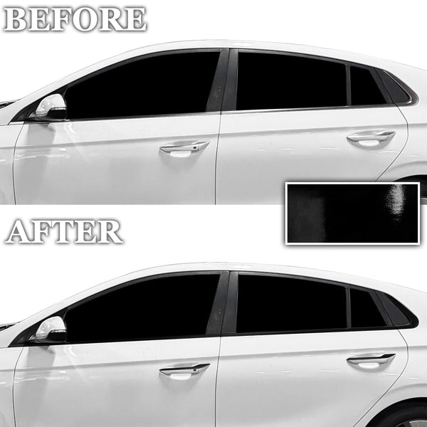 Fits Hyundai Ioniq 2017-2022 Vinyl Chrome Delete Grille Blackout Decal Stickers Overlay Film - Bogar Tech Designs