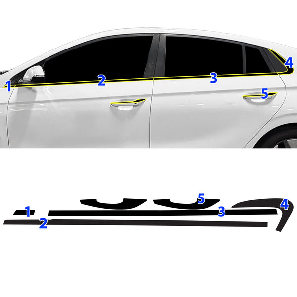 Fits Hyundai Ioniq 2017-2022 Vinyl Chrome Delete Grille Blackout Decal Stickers Overlay Film - Bogar Tech Designs