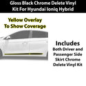 Fits Hyundai Ioniq 2017-2022 Vinyl Chrome Delete Grille Blackout Decal Stickers Overlay Film - Bogar Tech Designs