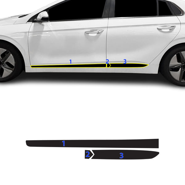 Fits Hyundai Ioniq 2017-2022 Vinyl Chrome Delete Grille Blackout Decal Stickers Overlay Film - Bogar Tech Designs