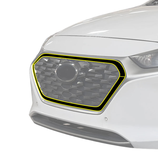 Fits Hyundai Ioniq 2017-2022 Vinyl Chrome Delete Grille Blackout Decal Stickers Overlay Film - Bogar Tech Designs
