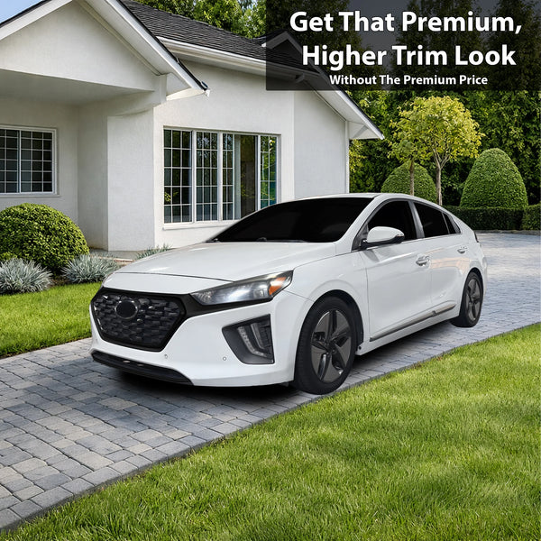 Fits Hyundai Ioniq 2017-2022 Vinyl Chrome Delete Grille Blackout Decal Stickers Overlay Film - Bogar Tech Designs