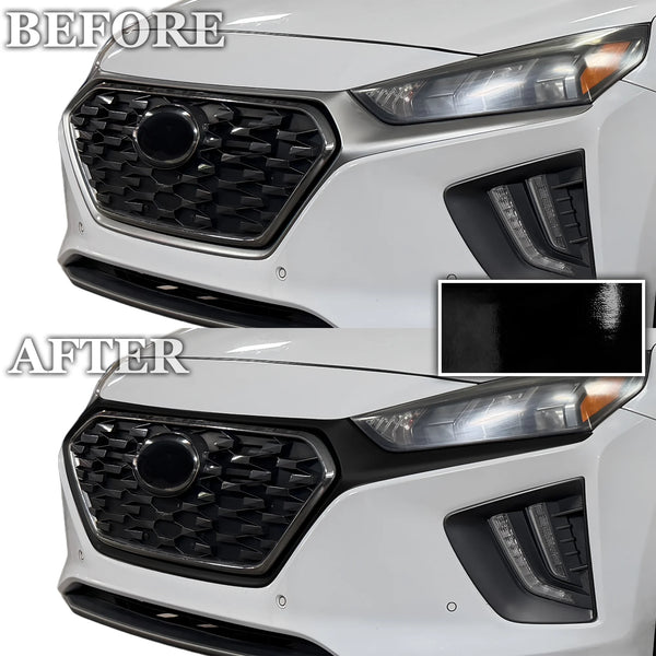 Fits Hyundai Ioniq 2017-2022 Vinyl Chrome Delete Grille Blackout Decal Stickers Overlay Film - Bogar Tech Designs
