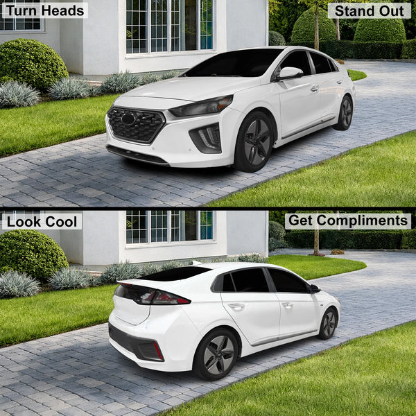 Fits Hyundai Ioniq Hybrid 2017-2022 Full Headlight Taillight Precut Smoked PPF Tint Kit Film Overlay  - Bogar Tech Designs