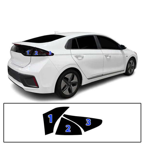 Fits Hyundai Ioniq Hybrid 2017-2022 Full Headlight Taillight Precut Smoked PPF Tint Kit Film Overlay  - Bogar Tech Designs