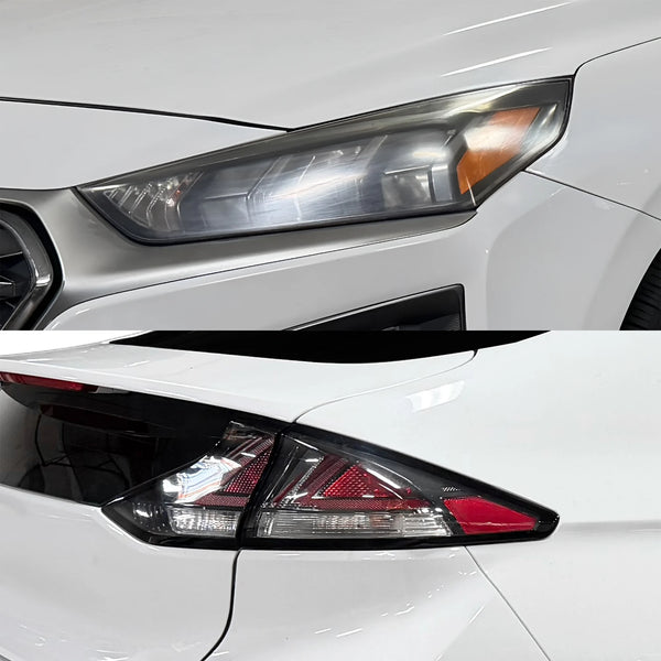 Fits Hyundai Ioniq Hybrid 2017-2022 Full Headlight Taillight Precut Smoked PPF Tint Kit Film Overlay  - Bogar Tech Designs