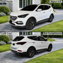 Fits Hyundai Santa Fe Sport 2014-2018 Full Headlight Taillight Precut Smoked PPF Tint Kit Film Overlay  - Bogar Tech Designs