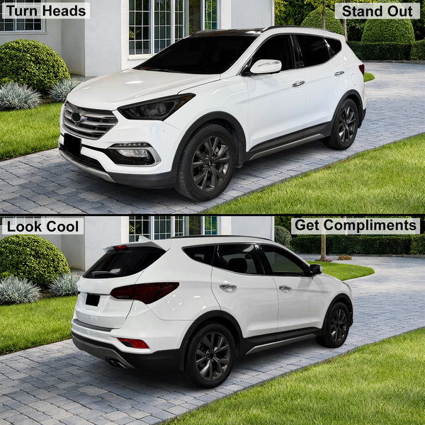 Fits Hyundai Santa Fe Sport 2014-2018 Full Headlight Taillight Precut Smoked PPF Tint Kit Film Overlay  - Bogar Tech Designs