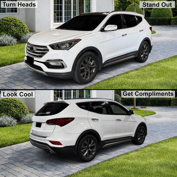 Fits Hyundai Santa Fe Sport 2014-2018 Full Headlight Taillight Precut Smoked PPF Tint Kit Film Overlay  - Bogar Tech Designs