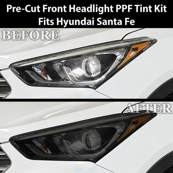 Fits Hyundai Santa Fe Sport 2014-2018 Full Headlight Taillight Precut Smoked PPF Tint Kit Film Overlay  - Bogar Tech Designs