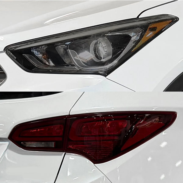 Fits Hyundai Santa Fe Sport 2014-2018 Full Headlight Taillight Precut Smoked PPF Tint Kit Film Overlay  - Bogar Tech Designs