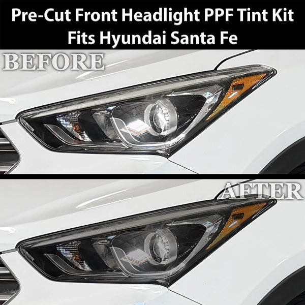 Fits Hyundai Santa Fe Sport 2014-2018 Full Headlight Taillight Precut Smoked PPF Tint Kit Film Overlay  - Bogar Tech Designs