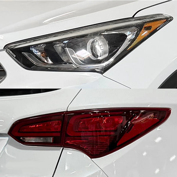 Fits Hyundai Santa Fe Sport 2014-2018 Full Headlight Taillight Precut Smoked PPF Tint Kit Film Overlay  - Bogar Tech Designs