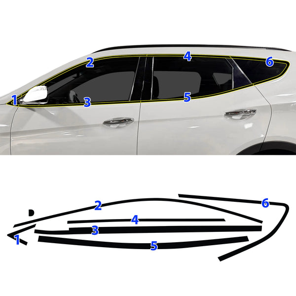 Fits Hyundai Santa Fe Sport 2017-2018 Vinyl Chrome Delete Grille Blackout Decal Stickers Overlay Film - Bogar Tech Designs