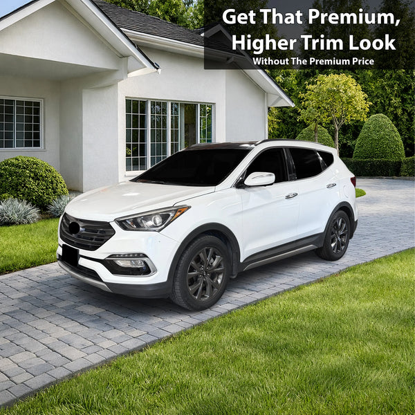 Fits Hyundai Santa Fe Sport 2017-2018 Vinyl Chrome Delete Grille Blackout Decal Stickers Overlay Film - Bogar Tech Designs