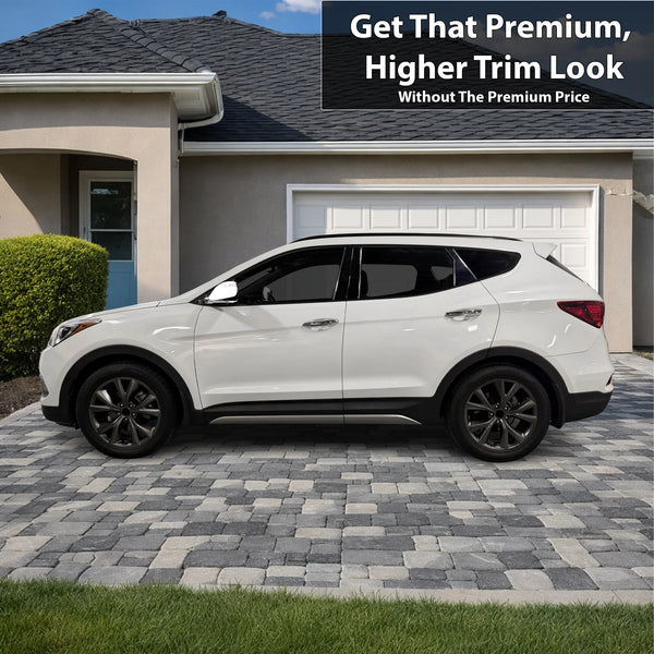 Fits Hyundai Santa Fe Sport 2017-2018 Vinyl Chrome Delete Grille Blackout Decal Stickers Overlay Film - Bogar Tech Designs
