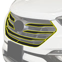 Fits Hyundai Santa Fe Sport 2017-2018 Vinyl Chrome Delete Grille Blackout Decal Stickers Overlay Film - Bogar Tech Designs