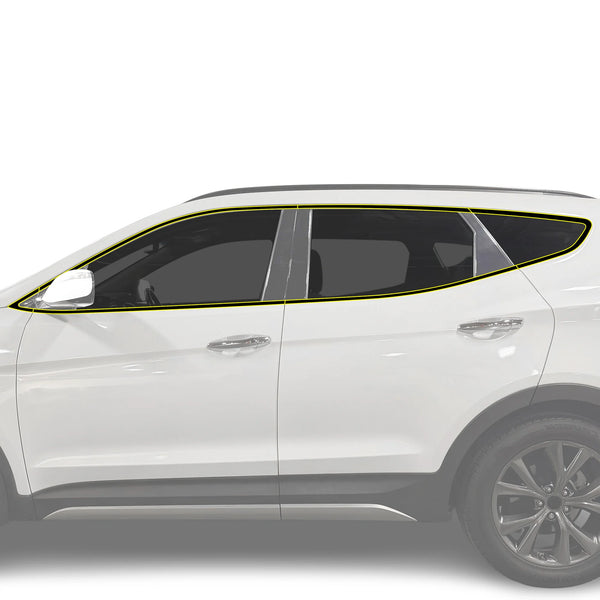 Fits Hyundai Santa Fe Sport 2017-2018 Vinyl Chrome Delete Grille Blackout Decal Stickers Overlay Film - Bogar Tech Designs
