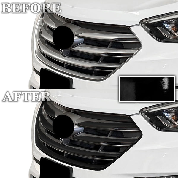 Fits Hyundai Santa Fe Sport 2017-2018 Vinyl Chrome Delete Grille Blackout Decal Stickers Overlay Film - Bogar Tech Designs
