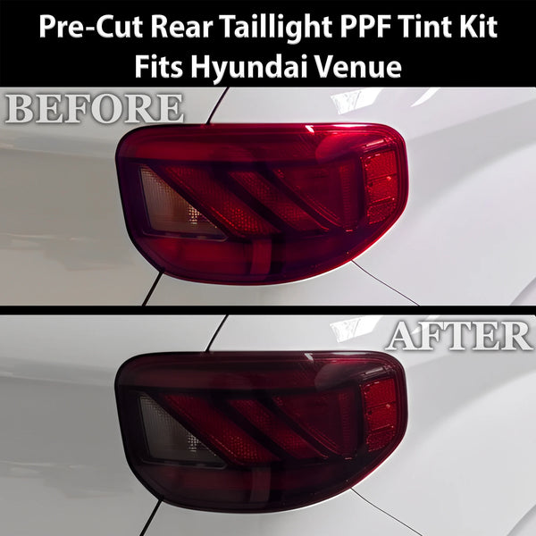 Fits Hyundai Venue 2020-2026 Full Headlight Taillight Precut Smoked PPF Tint Kit Film Overlay  - Bogar Tech Designs