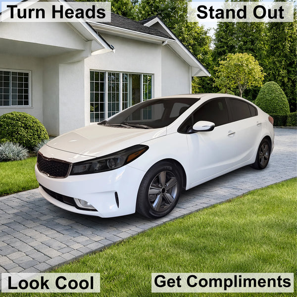 Fits Kia Forte 2017-2018 Full Headlight Taillight Precut Smoked PPF Tint Kit Film Overlay  - Bogar Tech Designs