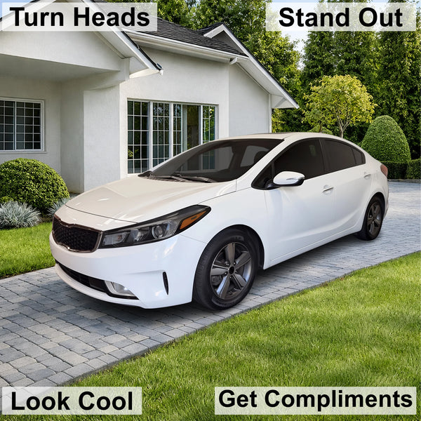 Fits Kia Forte 2017-2018 Full Headlight Taillight Precut Smoked PPF Tint Kit Film Overlay  - Bogar Tech Designs