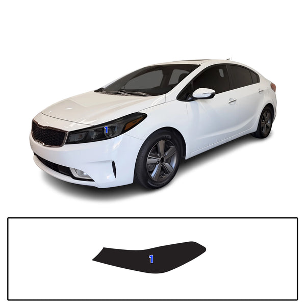 Fits Kia Forte 2017-2018 Full Headlight Taillight Precut Smoked PPF Tint Kit Film Overlay  - Bogar Tech Designs