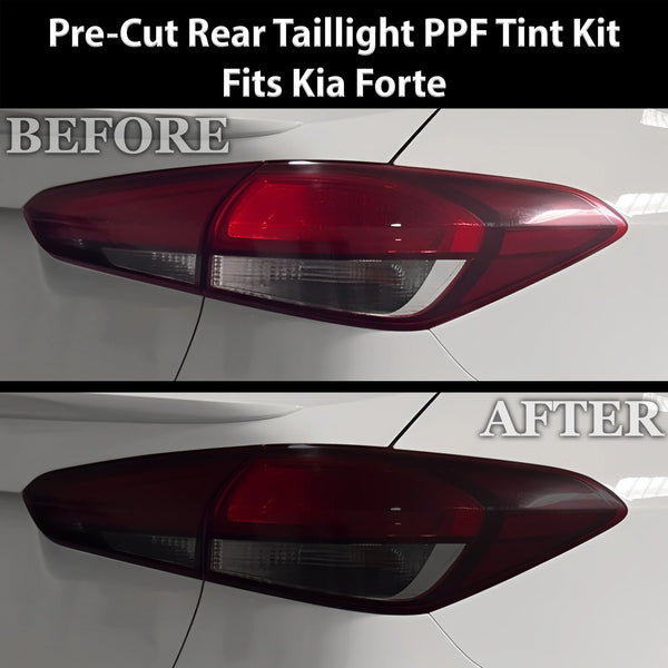 Fits Kia Forte 2017-2018 Full Headlight Taillight Precut Smoked PPF Tint Kit Film Overlay  - Bogar Tech Designs